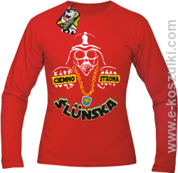 Ciemno strona Ślunska - longsleeve męski czerwony