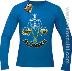 Ciemno strona Ślunska - longsleeve męski niebieski