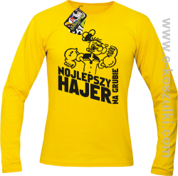 Nojlepszy hajer na grubie -  Longsleeve męski   żółty