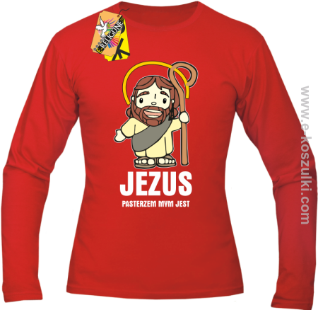 Jezus pasterzem mym jest - Longsleeve męski 