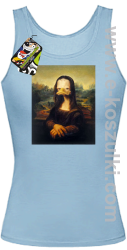 Mona Lisa Mother Ducker - top damski błękitny