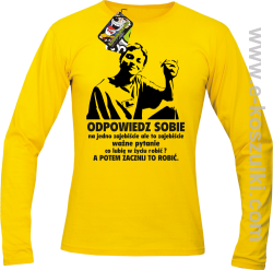 LASKA odpowiedz siebie na jedno zajebiste pytanie - longsleeve żółty