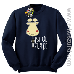 PSITUL ZILAFKE przytul żyrafkę - Bluza STANDARD granat