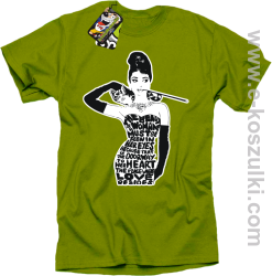 audrey hepburn RETRO-ART - koszulka męska kiwi