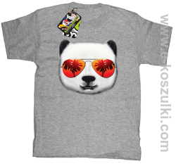 Pandzia frontface 3d Panda na wakacjach - koszulki dziecięce melanż 