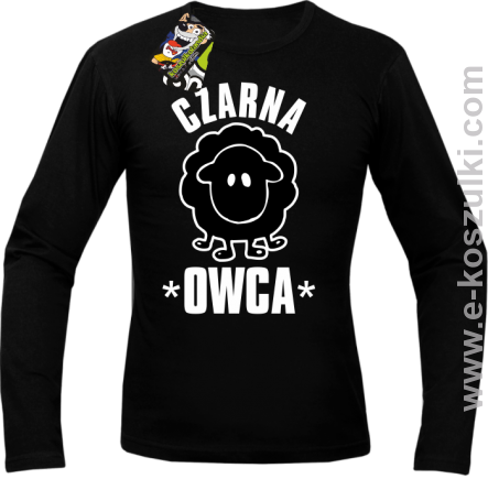 Czarna owca - Black Sheep -  Longsleeve męski czarny