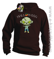 Halloween Cartoon Monsters - Bluza z kapturem brązowa