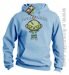 Halloween Cartoon Monsters - Bluza z kapturem błękit