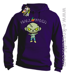 Halloween Cartoon Monsters - Bluza z kapturem fiolet