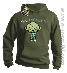 Halloween Cartoon Monsters - Bluza z kapturem khaki