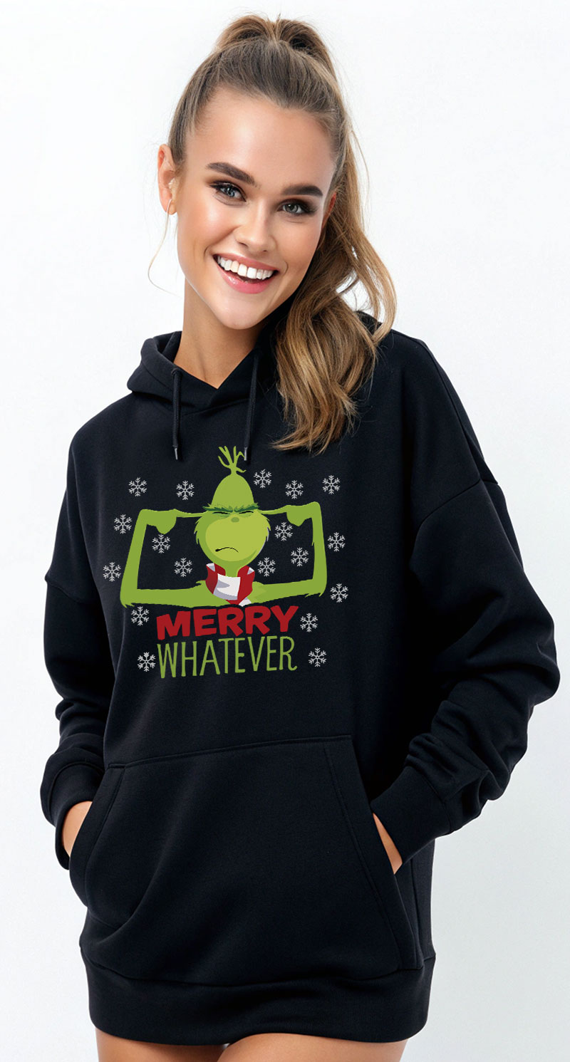 Grinch Merry Whatever - bluza z kapturem 